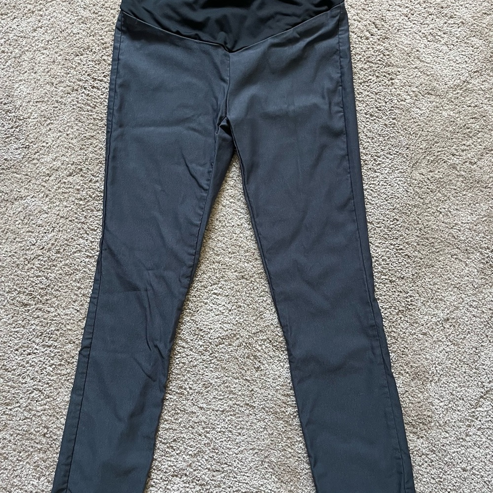 Tribal Charcoal Maternity Skinny Businesses Casual Pants